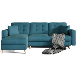 Диван угловой Eltap Asgard L Matt Velvet 75 (Dark Turquoise) Thumb