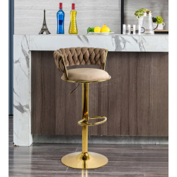 Scaun de bar Prestige Chairs ABS 118 (Beige/Gold)