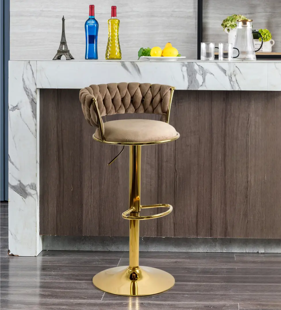 Scaun de bar Prestige Chairs ABS 118 (Beige/Gold)