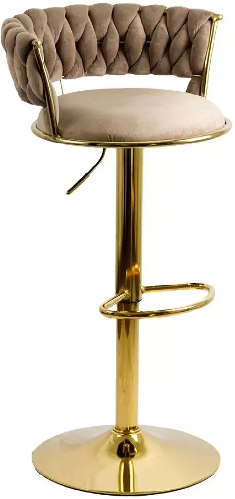 Scaun de bar Prestige Chairs ABS 118 (Beige/Gold) - 10