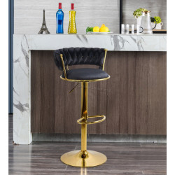 Scaun de bar Prestige Chairs ABS 118 (Black/Gold)