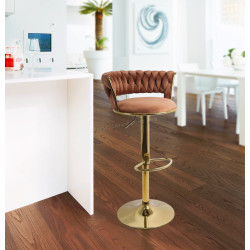 Scaun de bar Prestige Chairs ABS 118 (Brown/Gold)