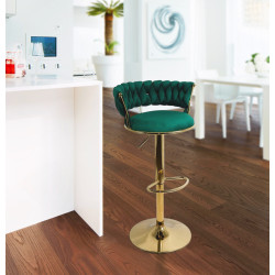 Scaun de bar Prestige Chairs ABS 118 (Green/Gold)