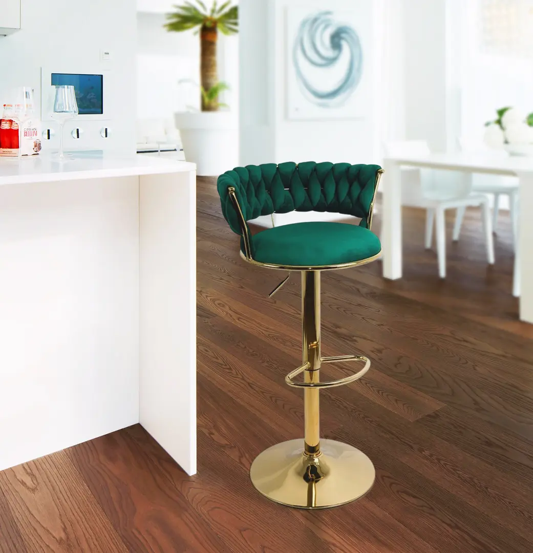 Scaun de bar Prestige Chairs ABS 118 (Green/Gold)