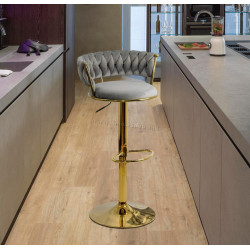 Scaun de bar Prestige Chairs ABS 118 (Grey/Gold)