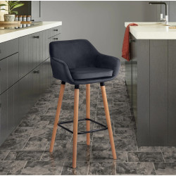 Scaun de bar Prestige Chairs ABS 1271 (Black/Natural)