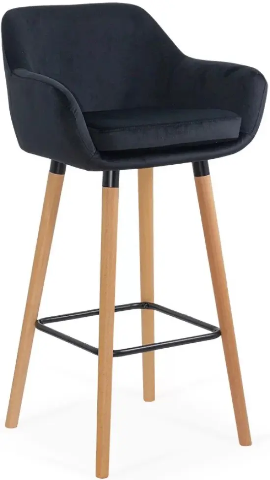 Scaun de bar Prestige Chairs ABS 1271 (Black/Natural) - 9