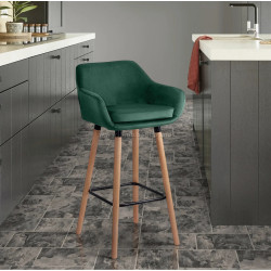 Scaun de bar Prestige Chairs ABS 1271 (Green/Natural)