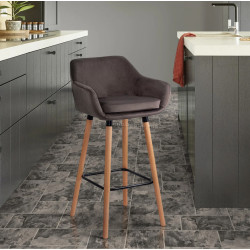 Scaun de bar Prestige Chairs ABS 1271 (Grey/Natural)