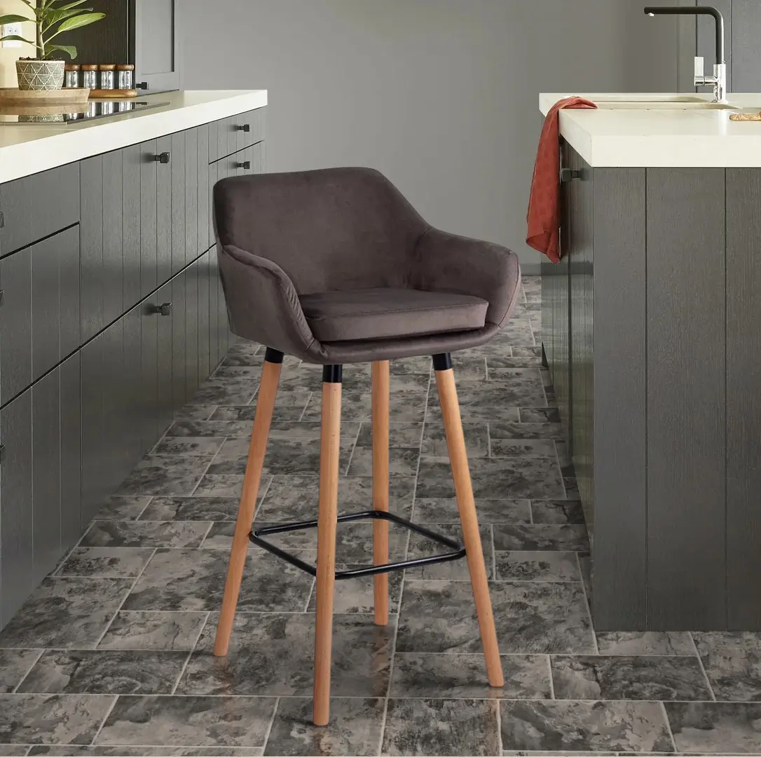 Scaun de bar Prestige Chairs ABS 1271 (Grey/Natural)