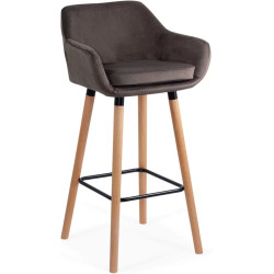 Scaun de bar Prestige Chairs ABS 1271 (Grey/Natural) Thumb