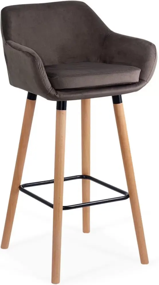 Scaun de bar Prestige Chairs ABS 1271 (Grey/Natural) - 8