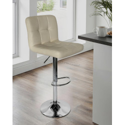 Scaun de bar Tempo Kondela Kandy 2 New (Beige/Chrome)