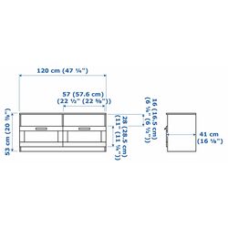 Living Ikea Brimnes/Bergshult 258x41x190cm (Alb) Thumb