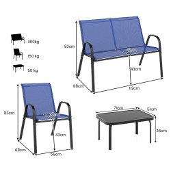 Комплект садовой мебели Costway NP11612NY (Blue) Thumb