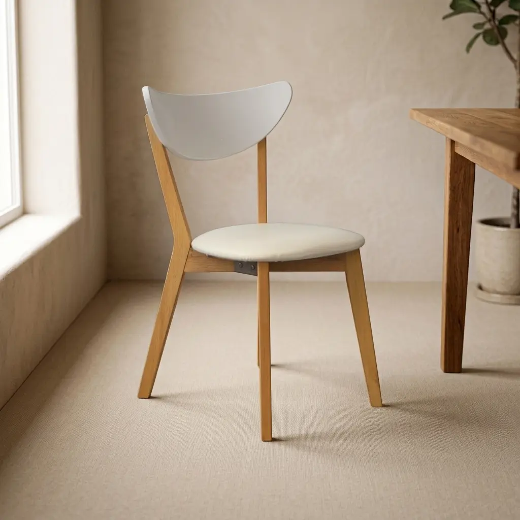 Scaun Evelin Cameroon (White/Bella Beech)