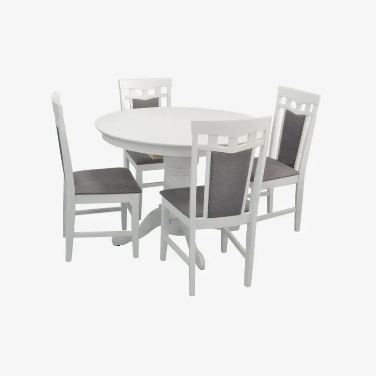 Комплект стол + 4 стула Evelin Capella V + Deepa R NV-10WP (White/Gray) - 2