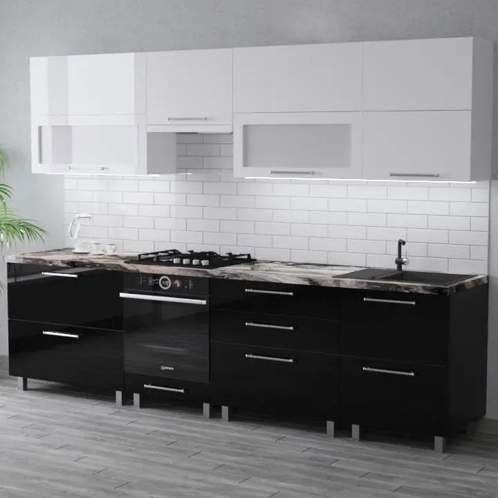 Bucatarie Bafimob Blum 2.8m MDF (Lucios) - 2