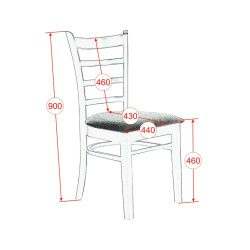 Комплект стол + 4 стула Evelin Cooper + Coco NV-10WP (White/Grey) Thumb