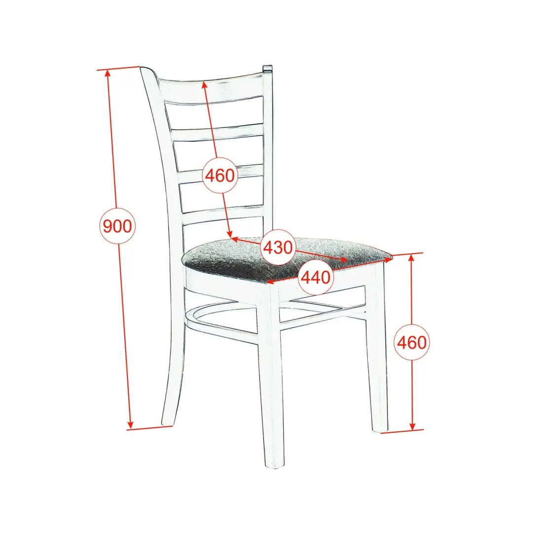 Комплект стол + 4 стула Evelin Cooper + Coco NV-10WP (White/Grey) - 9