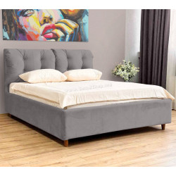 Кровать Charmbed Confort Adele Modern 160x200 Velluto 16 (Grey/Walnut)
