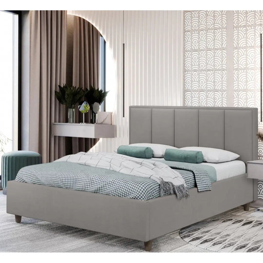 Pat Charmbed Confort Stenli Modern 180x200 Velluto 16 (Grey/Walnut)