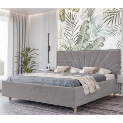 Кровать Charmbed Confort Sunny Modern 140x200 Velluto 16 (Grey/Walnut)
