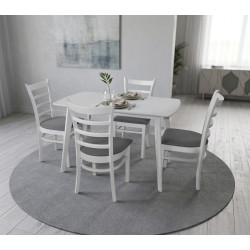 Комплект стол + 4 стула Evelin Cooper + Coco NV-10WP (White/Grey)