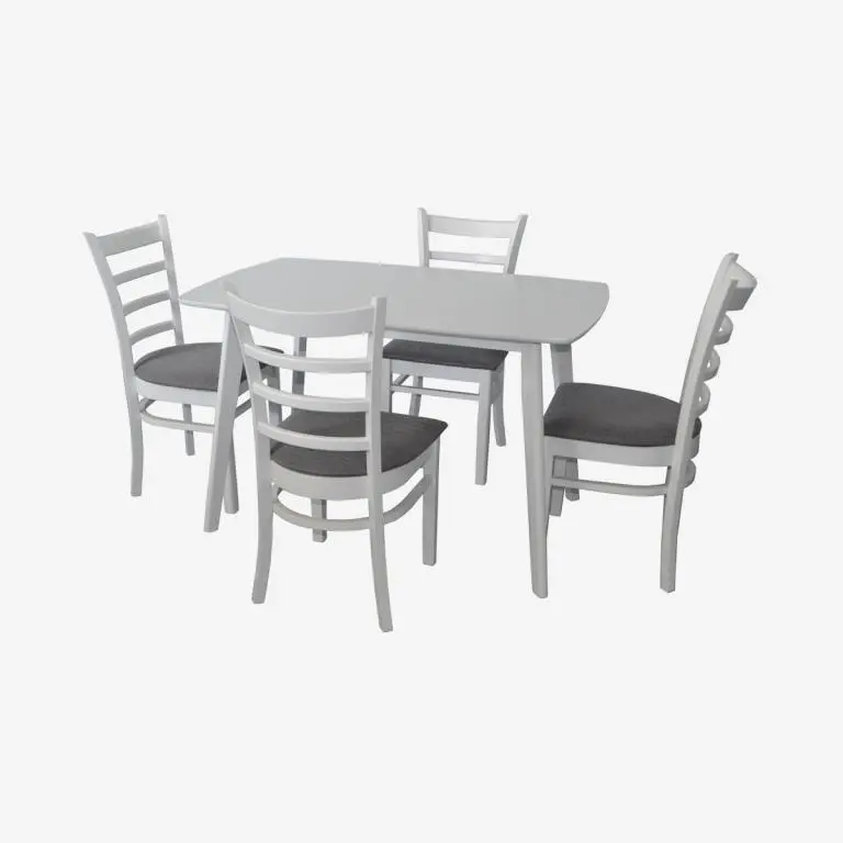 Комплект стол + 4 стула Evelin Cooper + Coco NV-10WP (White/Grey) - 2