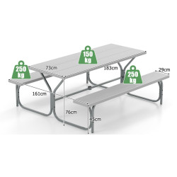 Set mobilier de gradina Costway NP11266GR (Grey) Thumb