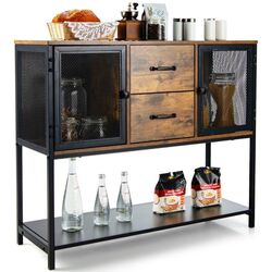 Консольный стол Costway JV10367CF (Brown/Black) Thumb