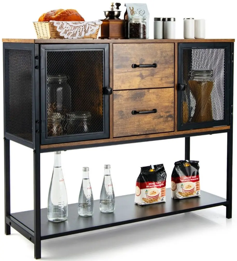 Консольный стол Costway JV10367CF (Brown/Black)