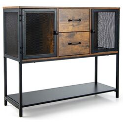 Консольный стол Costway JV10367CF (Brown/Black) Thumb