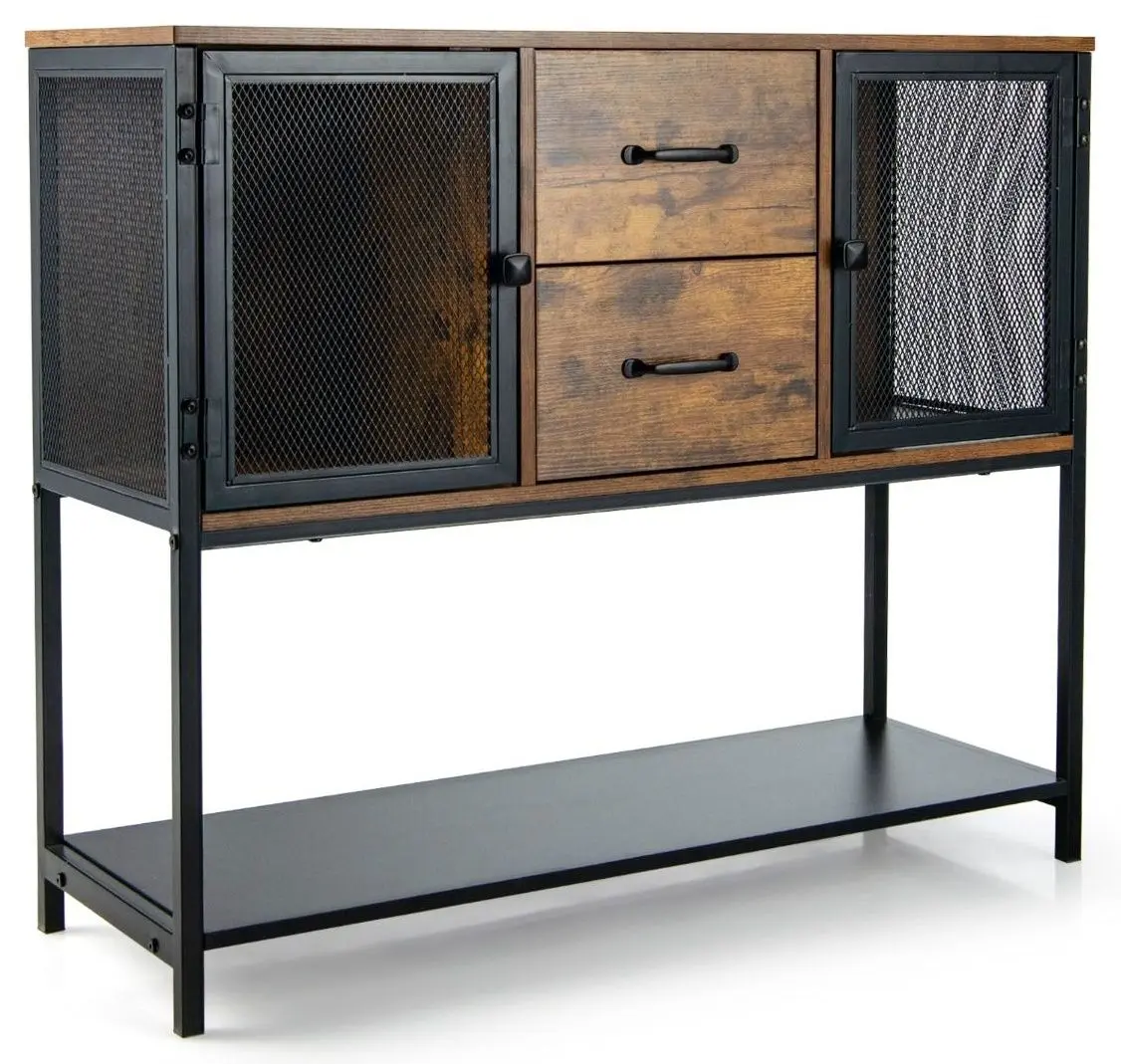 Консольный стол Costway JV10367CF (Brown/Black)