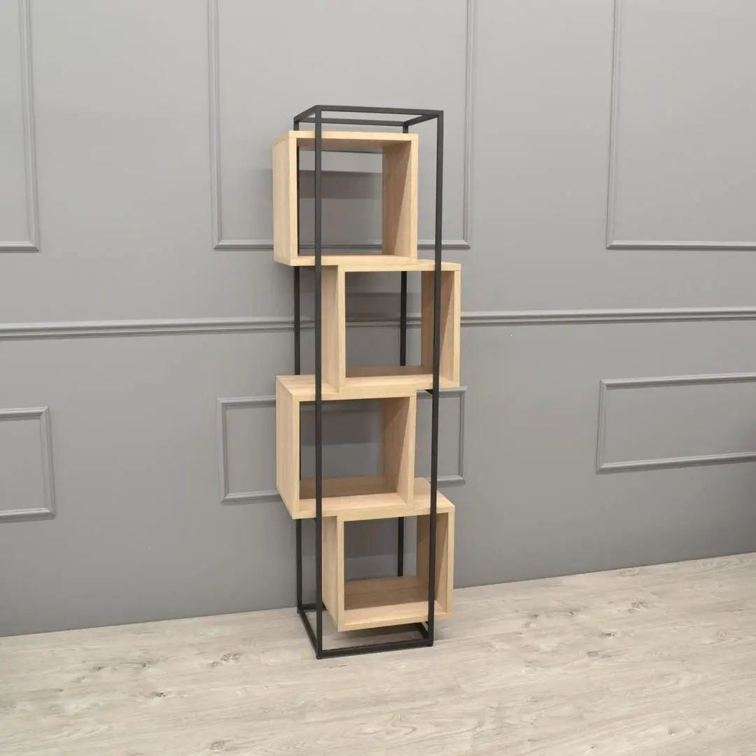 Стеллаж DP Cubus (Sonoma Oak/Black) - 3