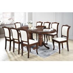 Set masa scaune Marcel Prod DINING13 1+8 (Walnut/White) Thumb