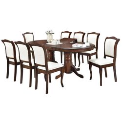 Set masa scaune Marcel Prod DINING13 1+8 (Walnut/White) Thumb