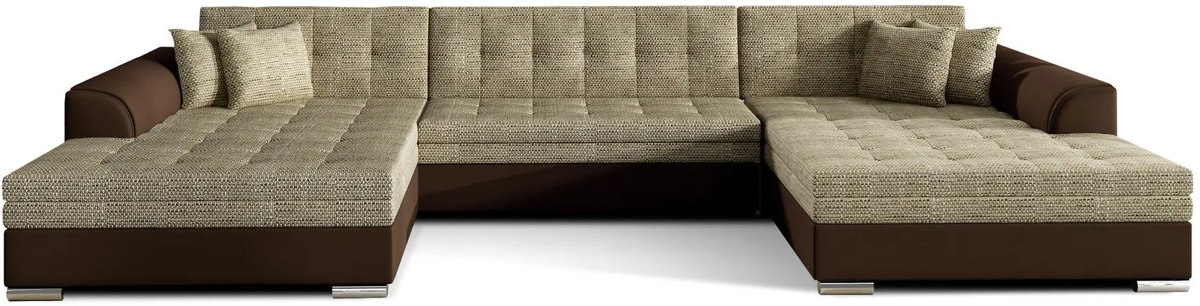 Canapea in forma de U Eltap Vento Berlin 03/Soft 66 (Beige/Brown Dark) - 2