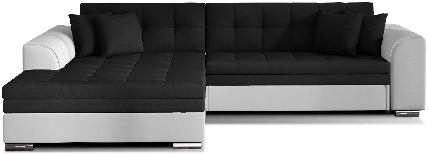 Canapea de colt Eltap Sorento Sawana 14/Soft 17 Left (Black/White) - 2