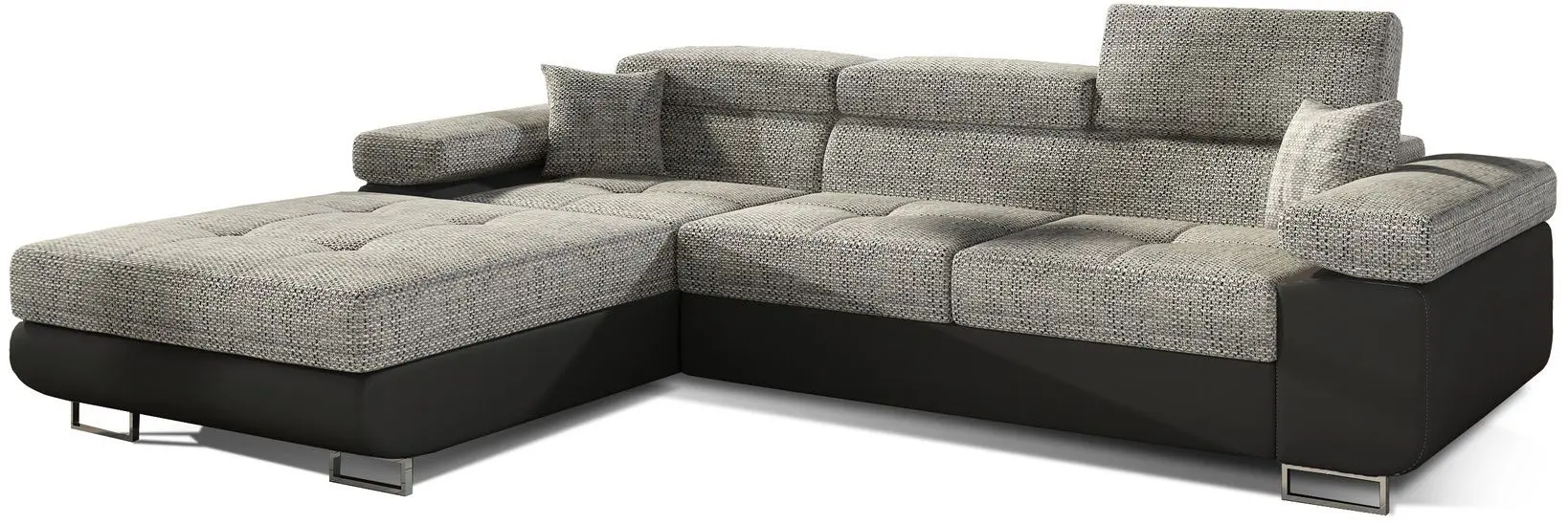 Canapea de colt Eltap Armando Berlin 01/Soft 11 Left (Gray/Black) - 2
