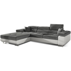 Canapea de colt Eltap Armando Sawana 05/Soft 17 Left (Gray Dark/White) Thumb