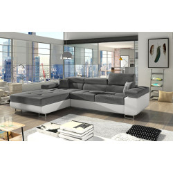 Диван угловой Eltap Armando Sawana 05/Soft 17 Left (Gray Dark/White)