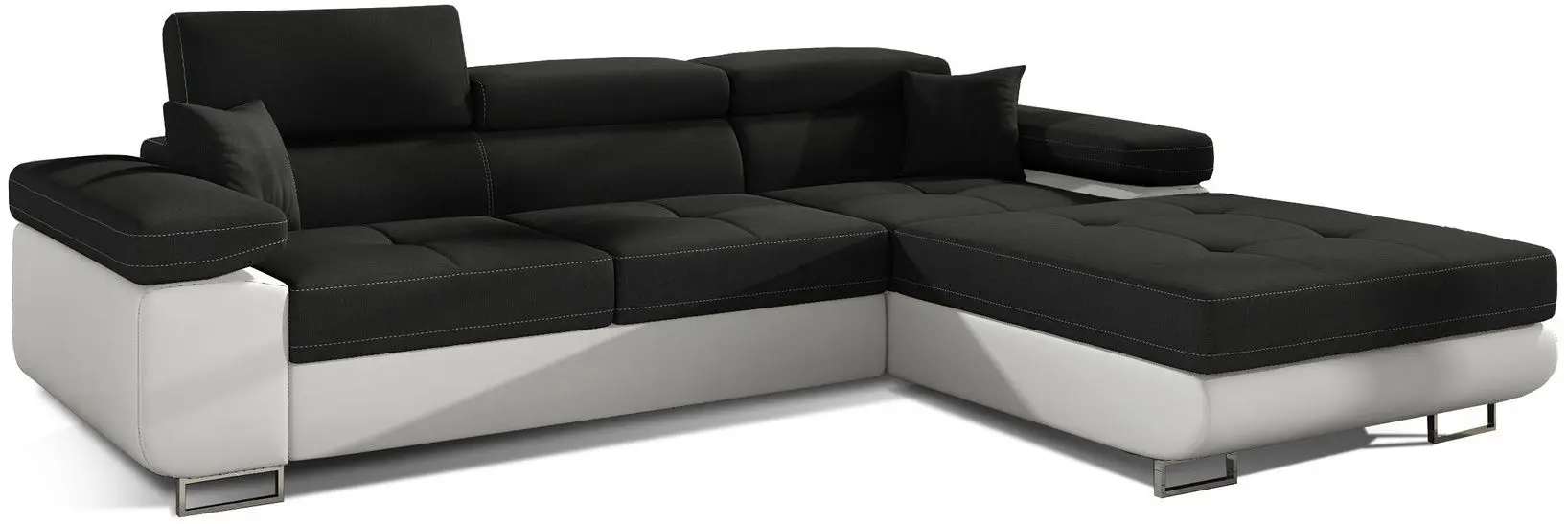 Canapea de colt Eltap Armando Sawana 14/Soft 17 Right (Black/White) - 2