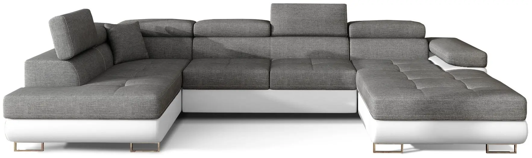 Диван угловой Eltap Rodrigo Sawana 05/Soft 17 Left (Dark Gray/White) - 2