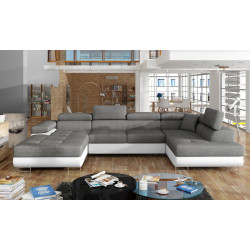 Диван угловой Eltap Rodrigo Sawana 05/Soft 17 Right (Dark Gray/White)