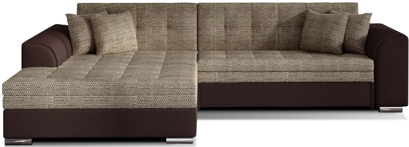 Диван угловой Eltap Sorento Berlin 03/Soft 66 Left (Beige/Brown Dark) - 2