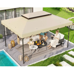 Acoperis pentru pavilion de gradina Outsunny 84C-357V01BG 3x4 (Beige) Thumb