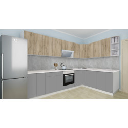 Bucatarie modulara de colt Modern Dolce Vita 1 H68 3.0x2.0m Thumb