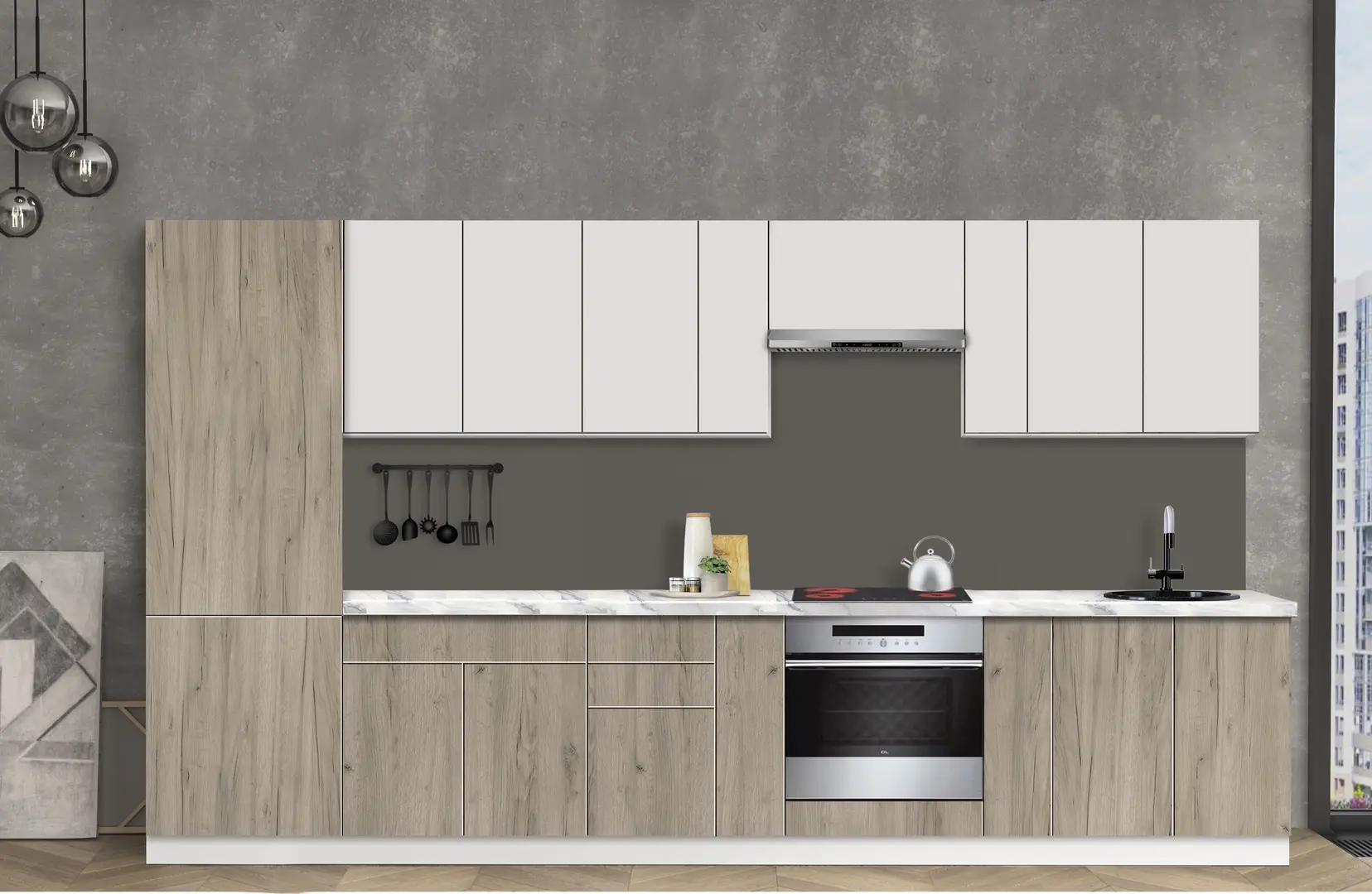 Bucatarie modulara Modern Dolce Vita 3 H68 3.6m