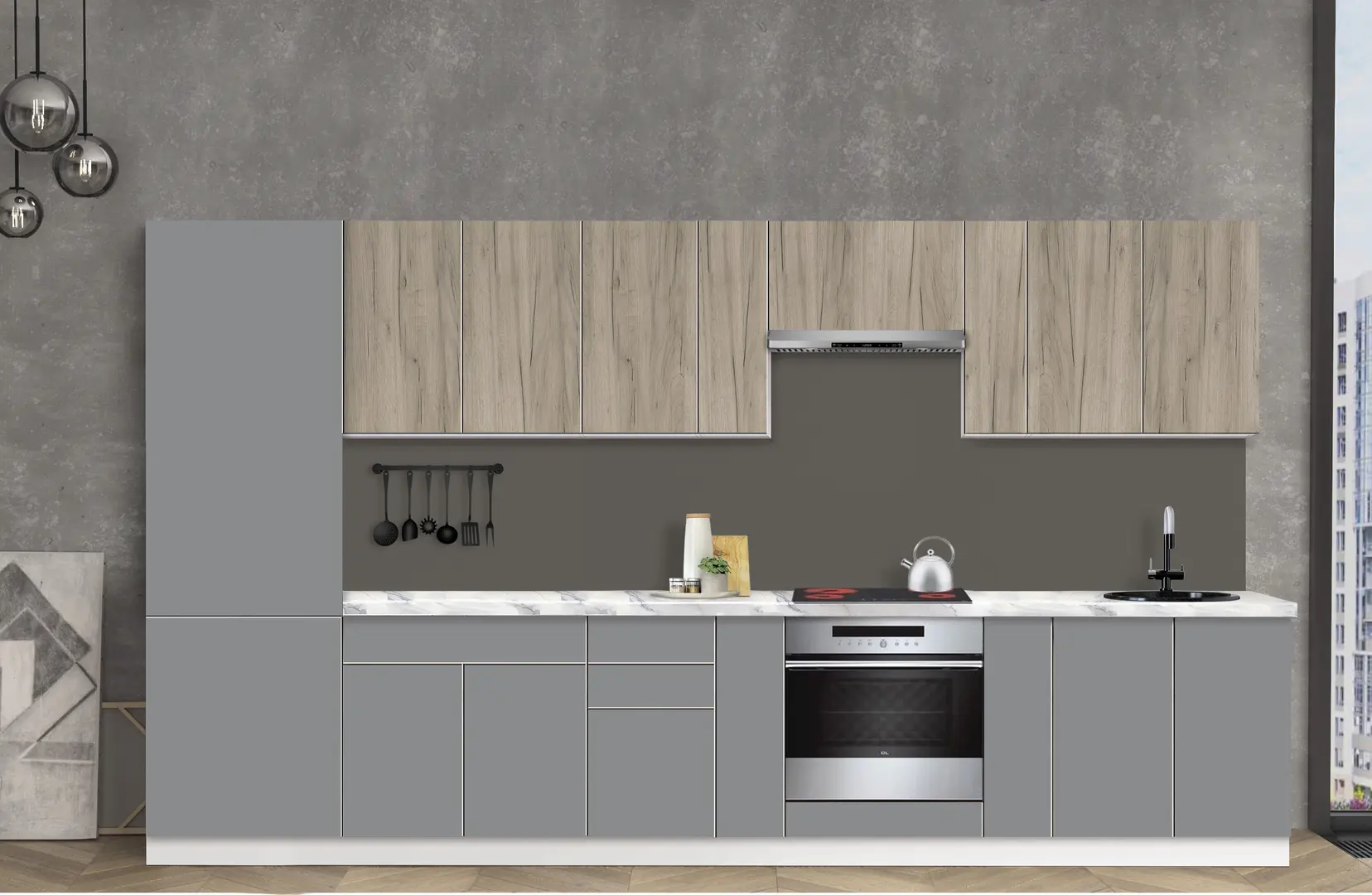 Bucatarie modulara Modern Dolce Vita 3 H68 3.6m